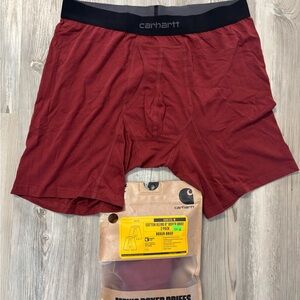 Carhartt Red Boxer Briefs Soft Cotton Comfort